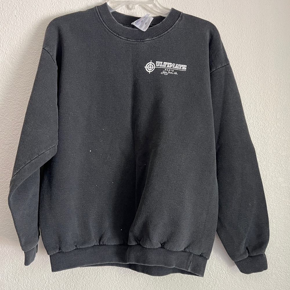 Vintage Black Crewneck Sweater Classic Cotton Blend